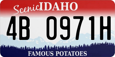 ID license plate 4B0971H