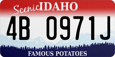ID license plate 4B0971J