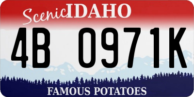 ID license plate 4B0971K