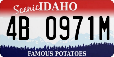 ID license plate 4B0971M