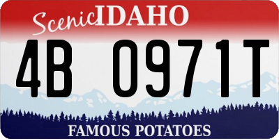 ID license plate 4B0971T
