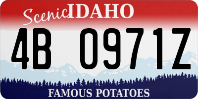 ID license plate 4B0971Z