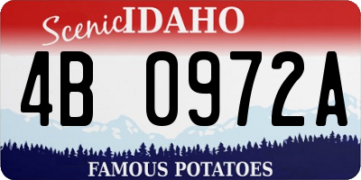 ID license plate 4B0972A