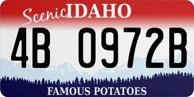 ID license plate 4B0972B