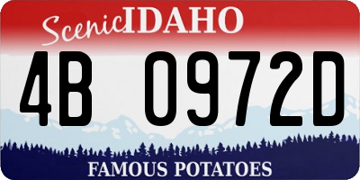 ID license plate 4B0972D