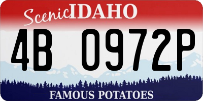 ID license plate 4B0972P