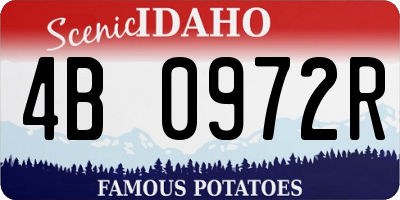 ID license plate 4B0972R