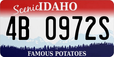 ID license plate 4B0972S