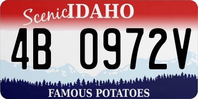 ID license plate 4B0972V