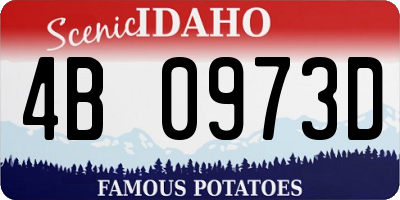ID license plate 4B0973D