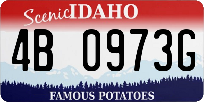 ID license plate 4B0973G