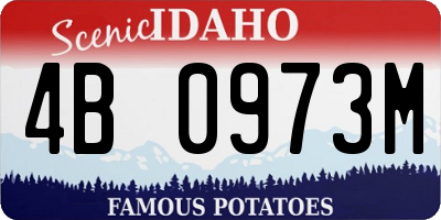 ID license plate 4B0973M