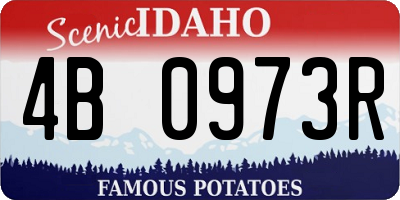 ID license plate 4B0973R