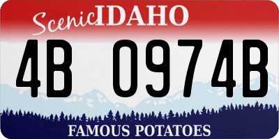 ID license plate 4B0974B