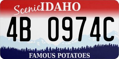 ID license plate 4B0974C