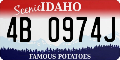 ID license plate 4B0974J
