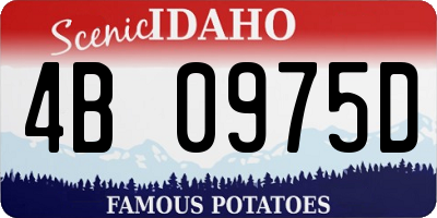 ID license plate 4B0975D
