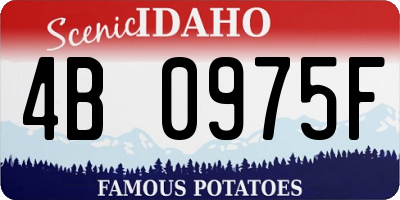 ID license plate 4B0975F