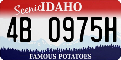 ID license plate 4B0975H