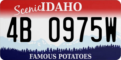 ID license plate 4B0975W