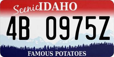 ID license plate 4B0975Z