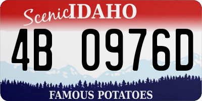 ID license plate 4B0976D