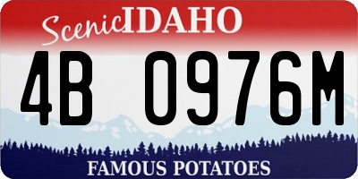 ID license plate 4B0976M