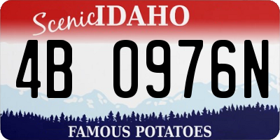 ID license plate 4B0976N