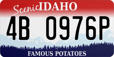 ID license plate 4B0976P