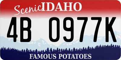 ID license plate 4B0977K