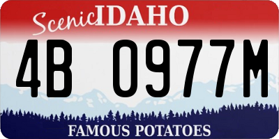 ID license plate 4B0977M