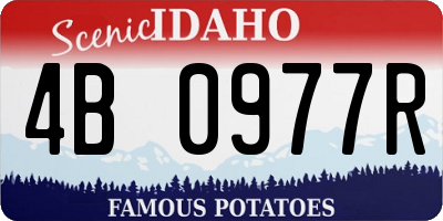 ID license plate 4B0977R