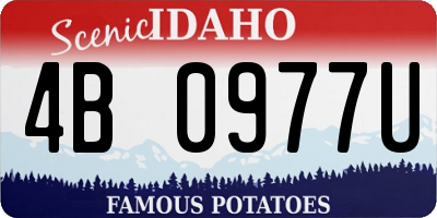 ID license plate 4B0977U