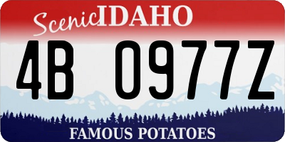 ID license plate 4B0977Z