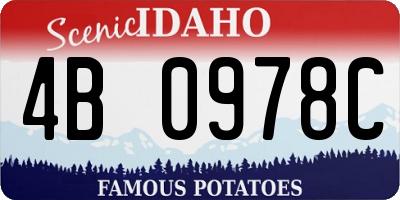 ID license plate 4B0978C