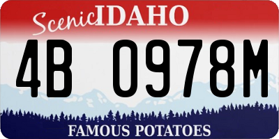 ID license plate 4B0978M