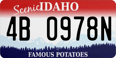 ID license plate 4B0978N