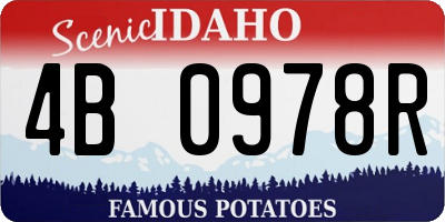 ID license plate 4B0978R