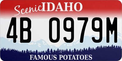 ID license plate 4B0979M