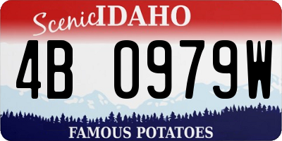 ID license plate 4B0979W