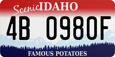 ID license plate 4B0980F
