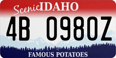 ID license plate 4B0980Z