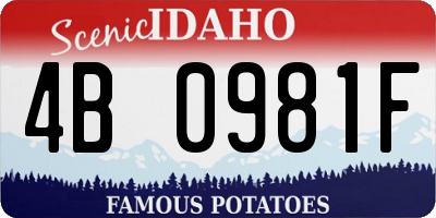 ID license plate 4B0981F