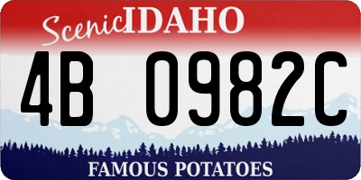 ID license plate 4B0982C
