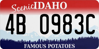 ID license plate 4B0983C
