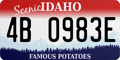 ID license plate 4B0983E