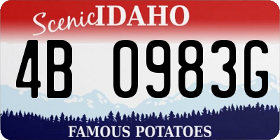 ID license plate 4B0983G