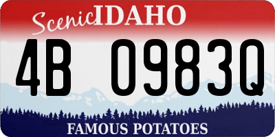 ID license plate 4B0983Q