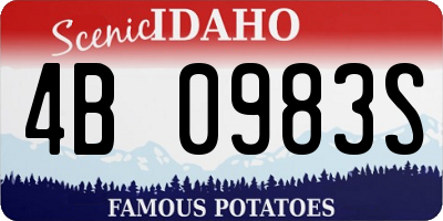 ID license plate 4B0983S