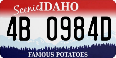 ID license plate 4B0984D